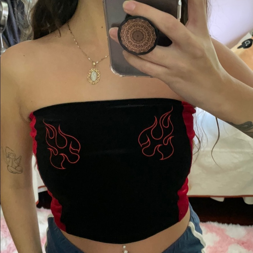 Flame crop top